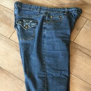 COS Cropped Jeans with embroidery, size 10